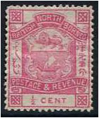 North Borneo 1888 c Rose. SG36b.