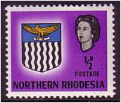 Northern Rhodesia 1963 d Bright violet. SG75.