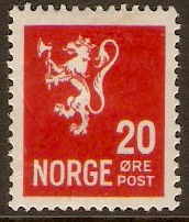 Norway 1926 20ore Scarlet. SG189a.