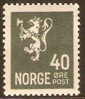 Norway 1926 40ore Greenish blue. SG193.