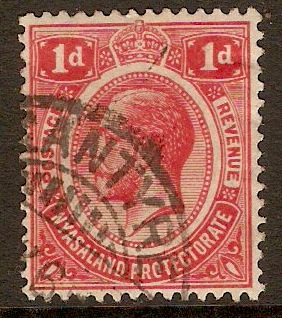 Nyasaland 1913 1d Scarlet. SG86.