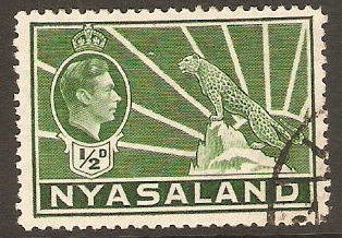 Nyasaland 1938 ½d Green. SG130.