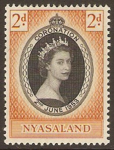 Nyasaland 1953 2d Coronation Stamp. SG172.