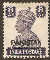 Pakistan 1947 8a Slate-violet. SG11.