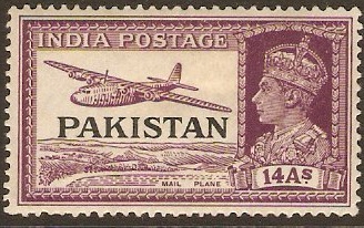 Pakistan 1947 14a Purple. SG13.