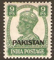 Pakistan 1947 9p Green. SG3.