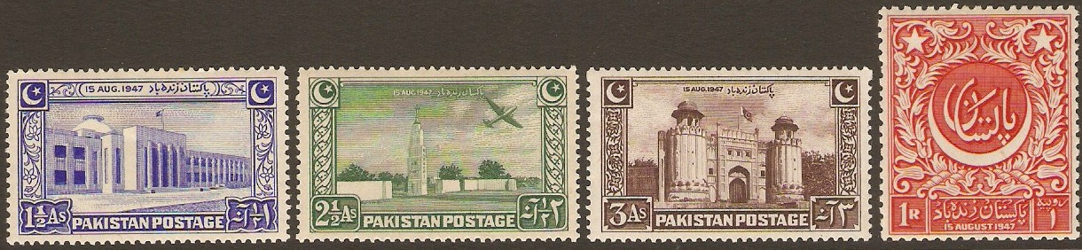 Pakistan 1948 Independence Set. SG20-SG23.