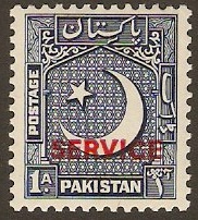 Pakistan 1948 1a blue. SGO17.