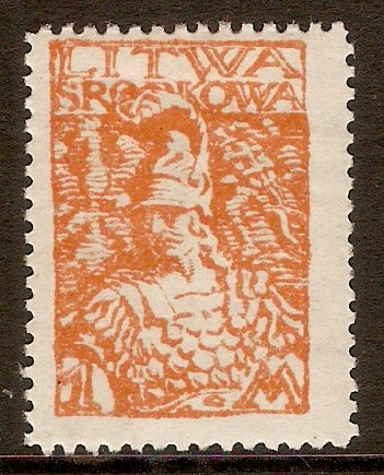 Central Lithuania 1920 1m Orange. SG15.