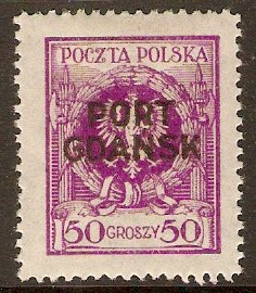 Port Gdansk 1925 50g Purple. R11.
