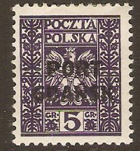 Port Gdansk 1929 5g Violet. R21.