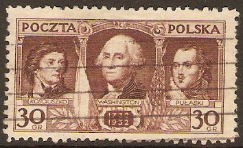Poland 1932 Washington Anniversary Stamp. SG284.