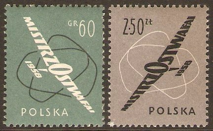 Poland 1958 Gliding Championships Stamps. SG1058.