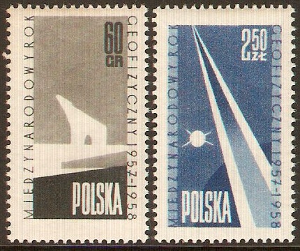 Poland 1958 IGY Set. SG1061-SG1062.