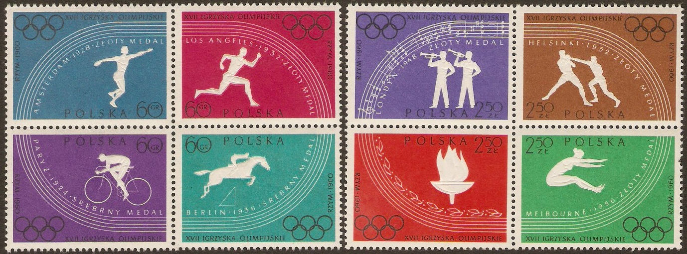 Poland 1960 Olympics Set. SG1160-SG1167.