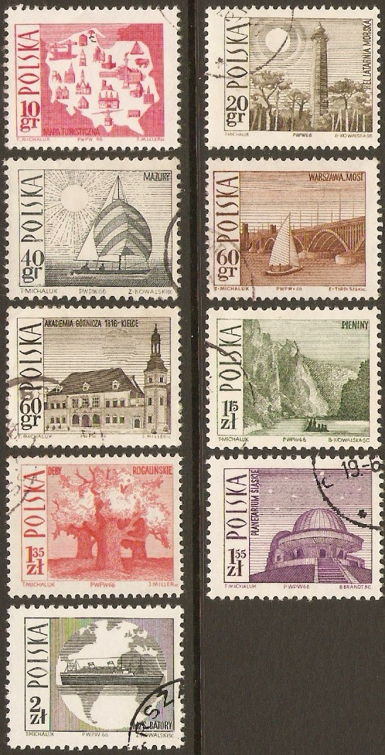 Poland 1966 Tourism Set. SG1684-SG1692.