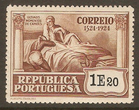 Portugal 1924 1E.20 Camoens Commemoration series. SG621.