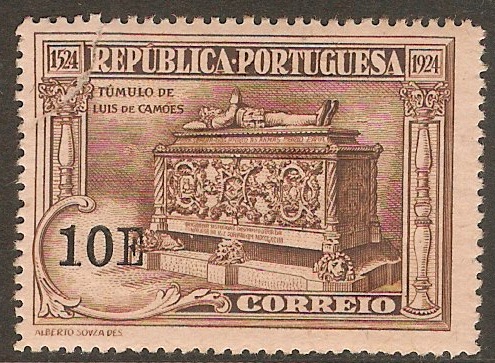 Portugal 1924 10E Camoens Commemoration series. SG629