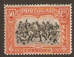 Portugal 1928 50c Vermilion Independence Series. SG790