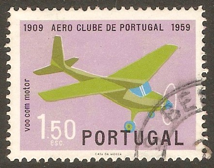Portugal 1960 1E.50 Aero Club Anniversary series. SG1170.
