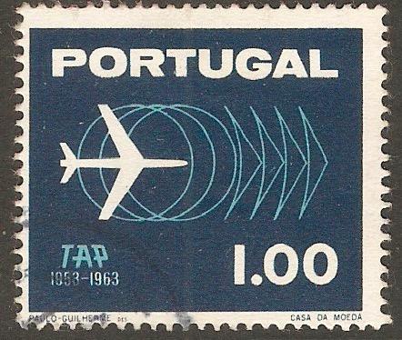 Portugal 1963 1E Airline (T.A.P.) Anniversary series. SG1237.