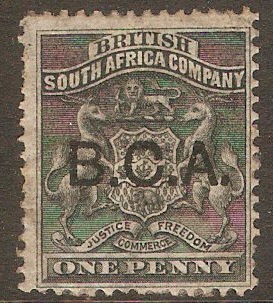 British Central Africa 1891 1d Black. SG1.