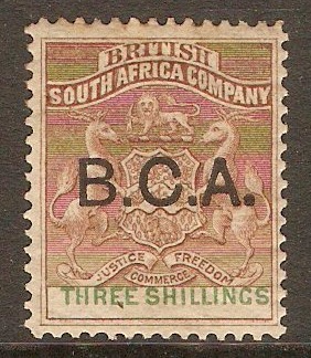 British Central Africa 1891 3s Brown and green. SG10.