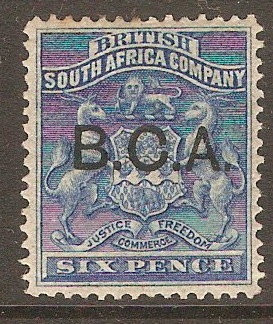 British Central Africa 1891 6d Deep blue. SG5.