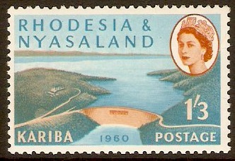Rhodesia & Nyasaland 1960 1s.3d Kariba Dam Series. SG35.