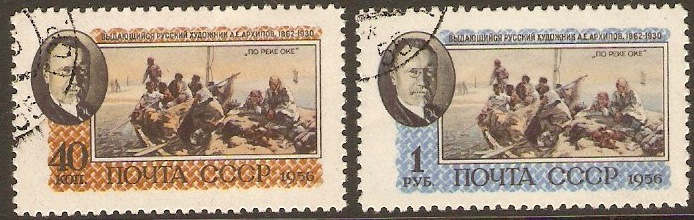 Russia 1956 Arkhipov Commemoration Set. SG1955-SG1956.