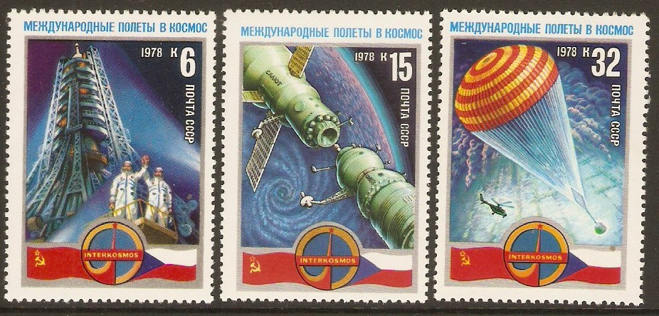 Russia 1978 Space Flight set. SG4746-SG4748.