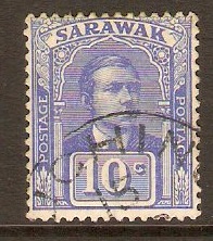 Sarawak 1918 10c Blue. SG55.