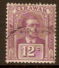 Sarawak 1918 12c Purple. SG56.