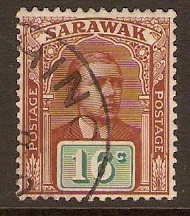 Sarawak 1918 16c Chestnut and green. SG57.