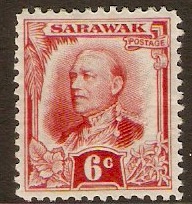 Sarawak 1932 6c Scarlet. SG96.