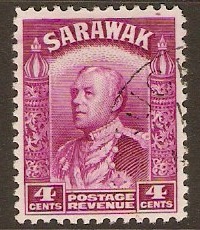 Sarawak 1934 4c Bright purple. SG109.