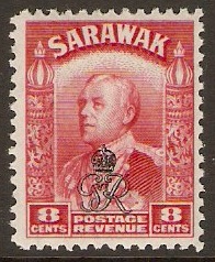 Sarawak 1947 8c Carmine. SG155.