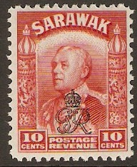 Sarawak 1947 10c Scarlet. SG156.