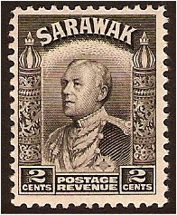 Sarawak 1934 2c Black. SG107a.