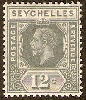 Seychelles 1921 12c Grey. SG107.