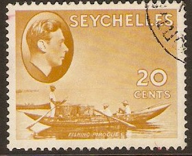 Seychelles 1938 20c brown-ochre. SG140a.