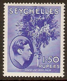 Seychelles 1938 1r.50 ultramarine. SG147.