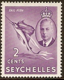 Seychelles 1952 2c Lilac. SG158.