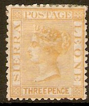 Sierra Leone 1872 3d Buff. SG8.
