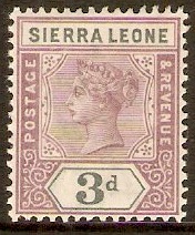 Sierra Leone 1896 3d Dull mauve and slate. SG46.