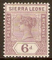 Sierra Leone 1896 6d Dull mauve. SG49.