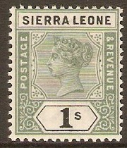 Sierra Leone 1896 1s Green and black. SG50.