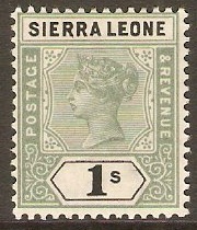 Sierra Leone 1896 1s Green and black. SG50.