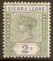 Sierra Leone 1896 2s Green and ultramarine. SG52.