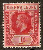 Sierra Leone 1912 1d Rose-red. SG113b.